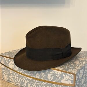Vintage Brown Fedora Hat